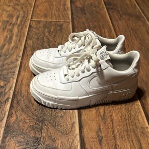 Nike Air Force 1 Pixel White Leather Sneakers